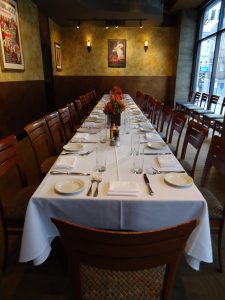long private dining table